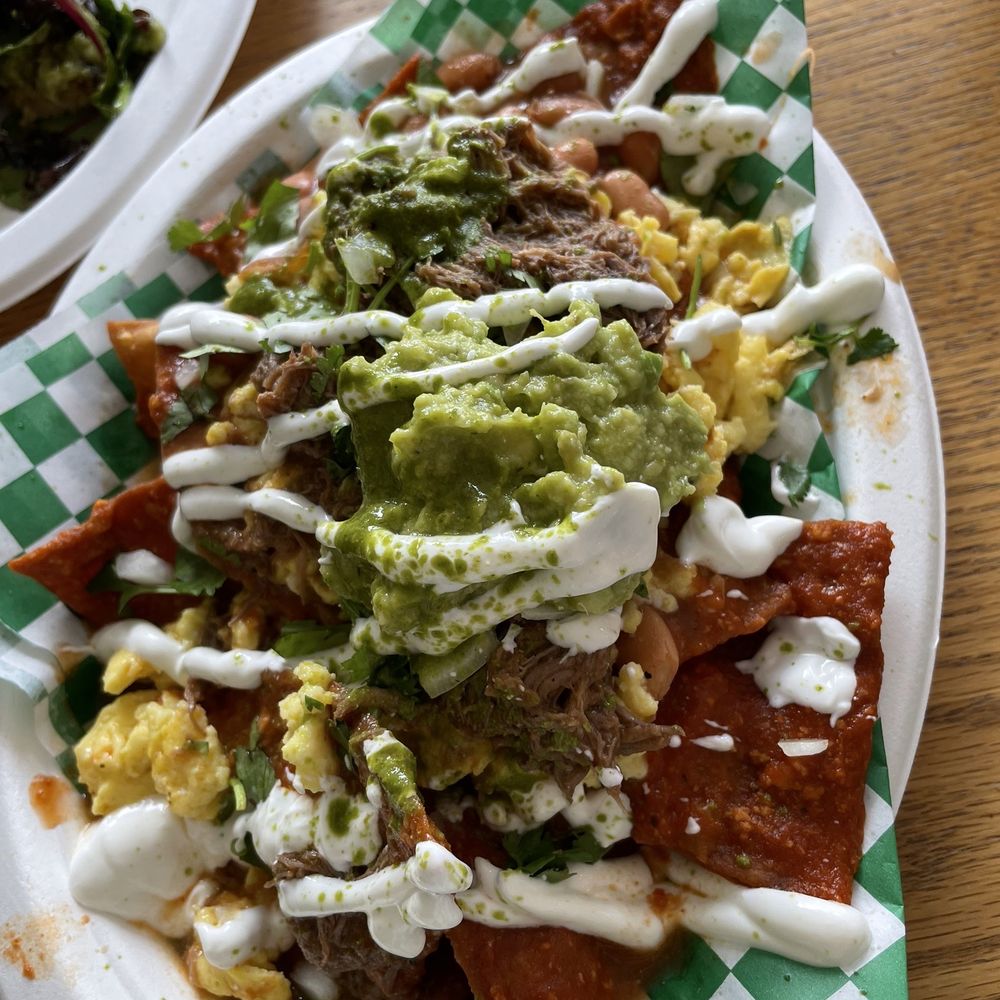 Chismosa Cafe - Chilaquiles with brisket - New Mexican Cuisine Near Me - Covina, California Chismosa Cafe - Chilaquiles with brisket - New Mexican Cuisine Near Me - Covina, California