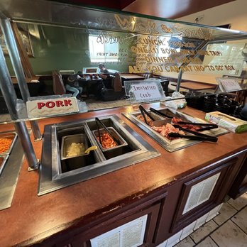 Wok 'N South: Mongolian BBQ - Meats at the bar - Mongolian Near Me - Camarillo, California