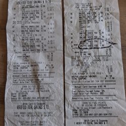 Ralphs - Store receipts showing time and proof of purchases. Materials summer sausages can be seen circled on my receipt.