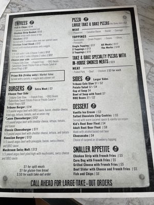 Menu photo 2 Tribune Smokehouse Davenport, WA
