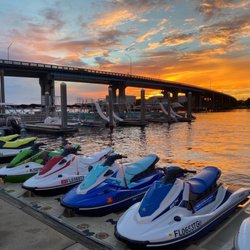Crab Island Watersports - Our jet skis at Sunset