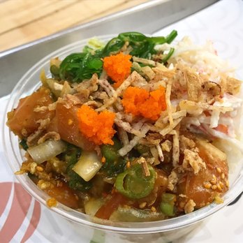 Pokito - Spicy garlic salmon poke bowl ...nov 7-13 2016 only, $5 with a Toronto poke passport . It's soooo good! - Hawaiian Near Me - Toronto, Ontario Pokito - Spicy garlic salmon poke bowl ...nov 7-13 2016 only, $5 with a Toronto poke passport . It's soooo good! - Hawaiian Near Me - Toronto, Ontario