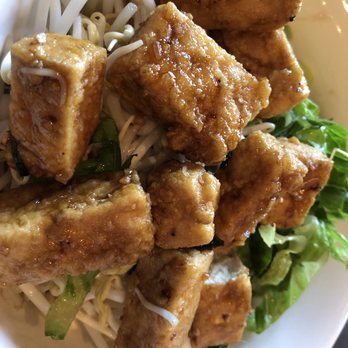 Vietopia - Flaming Tofu Vermicelli Bowl - Vietnamese Near Me - Houston, Texas