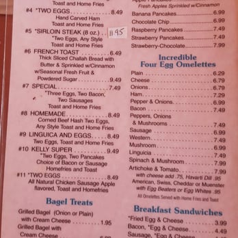 Kelly's Diner - Breakfast menu - Diners Near Me - Somerville, Massachusetts