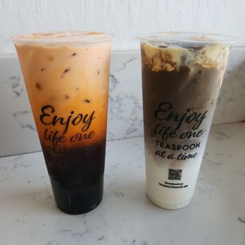 Teaspoon - Classic Thai Tea, Starlight Sesame (seasonal) - Bubble Tea Near Me - Santa Clara, California