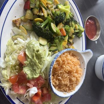 La Hacienda - Grilled Vegetables, rice and guacamole salad - Mexican Near Me - Commerce, Georgia