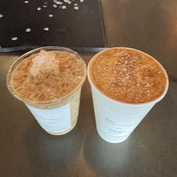 Mostra Coffee - Iced latte and Bibingka Creme Brûlée Latte - Coffee & Tea Near Me - San Diego, California Mostra Coffee - Iced latte and Bibingka Creme Brûlée Latte - Coffee & Tea Near Me - San Diego, California