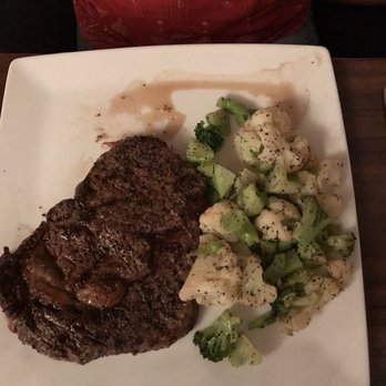 Joseph's Steak House - 12oz ribeye with steamed broccoli cauliflower - Steakhouses Near Me - Elgin, Texas