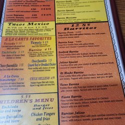 Casa Jalisco - The menu