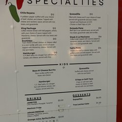 Burro King Mexican Grill - Menu as of 3/8/2023
