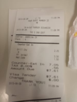 Menu photo 7 In-N-Out Burger Oceanside, CA