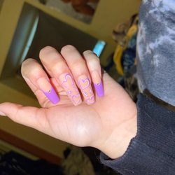 My full set acrylics- Valentines