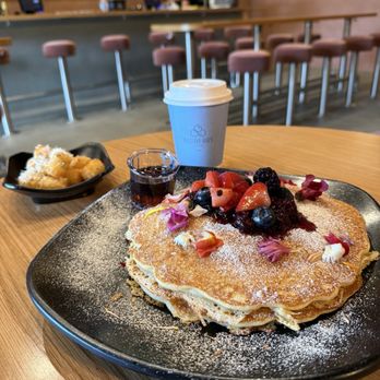 Bluberry Social - Blueberry lemon ricotta pancakes - Breakfast & Brunch Near Me - Irvine, California Bluberry Social - Blueberry lemon ricotta pancakes - Breakfast & Brunch Near Me - Irvine, California