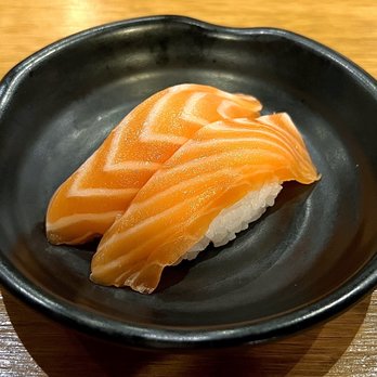 Koko Sushi - Salmon Sushi. Buttery and really silky. I recommend trying this out. - Sushi Bars Near Me - Mission Viejo, California Koko Sushi - Salmon Sushi. Buttery and really silky. I recommend trying this out. - Sushi Bars Near Me - Mission Viejo, California