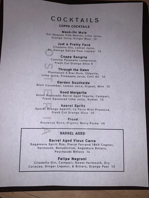 Menu photo 8 Coppa Osteria Houston, TX
