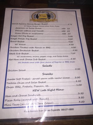 Menu photo 3 Gaines Bar Gaines, MI Menu photo 3 Gaines Bar Gaines, MI