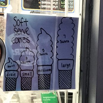 Colonia Dairy Maid - Come soft serve sizes - Ice Cream & Frozen Yogurt Near Me - Colonia, New Jersey Colonia Dairy Maid - Come soft serve sizes - Ice Cream & Frozen Yogurt Near Me - Colonia, New Jersey