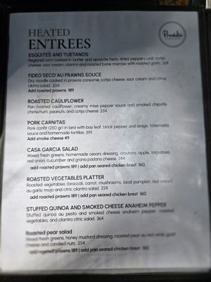 Menu photo 3 Presidio Mazatlán, SIN
