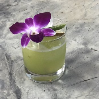 The Ice Plant - Picnic at Hanging Rocks (orchid doesn't normally come with it) - Cocktail Bars Near Me - St. Augustine, Florida