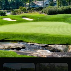 B.T. Golf lessons - One of the greens are used for visualization. One of the best ways to train.