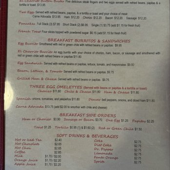 El Charritos - Menu - New Mexican Cuisine Near Me - Albuquerque, New Mexico