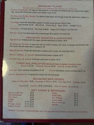 Menu photo 1 El Charritos Albuquerque, NM