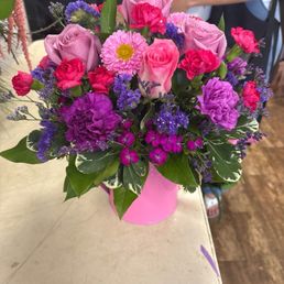 Pink Watering Can Country Bouquet Pink Watering Can Country Bouquet