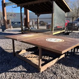 Stage and ping-pong tables!