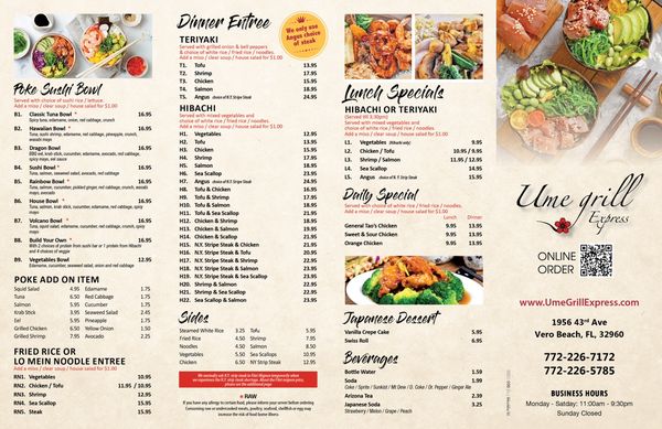 Menu photo 3 Ume Grill Express Vero Beach, FL