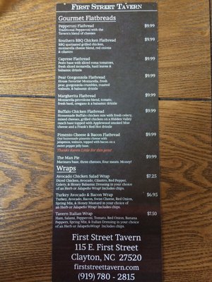 Menu photo 4 First Street Tavern Clayton, NC Menu photo 4 First Street Tavern Clayton, NC
