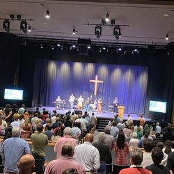 Grace Community Church - Sunday morning worship service in the New Canaan High School auditorium