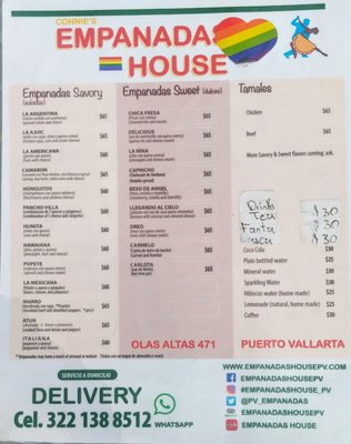 Menu photo 2 Empanadas House Puerto Vallarta, JAL Menu photo 2 Empanadas House Puerto Vallarta, JAL