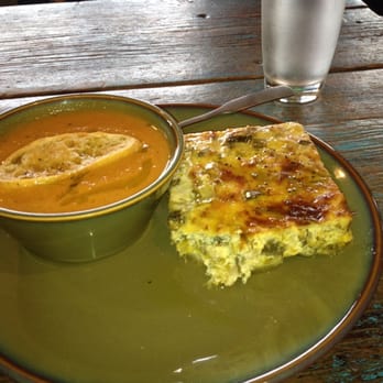 Limonata Cafe - Tomato bisque & some kind of leek, mushroom, egg deliciousness - Coffee & Tea Near Me - Albuquerque, New Mexico