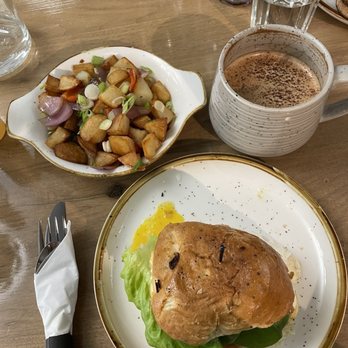 The Speckled Egg PGH - Homefries, Breakfast Sando, Chai Latte - soo yummy!! at first, didn't seem like enough but by the end I was soo full lol - Breakfast & Brunch Near Me - Pittsburgh, Pennsylvania The Speckled Egg PGH - Homefries, Breakfast Sando, Chai Latte - soo yummy!! at first, didn't seem like enough but by the end I was soo full lol - Breakfast & Brunch Near Me - Pittsburgh, Pennsylvania