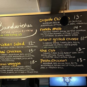 Arturo's Underground Cafe - Sandwich menu - Cafes Near Me - Austin, Texas