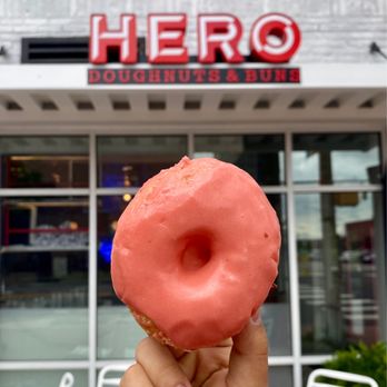 Hero - Strawberry Glaze Doughnut - Donuts Near Me - Birmingham, Alabama Hero - Strawberry Glaze Doughnut - Donuts Near Me - Birmingham, Alabama