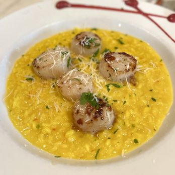 Locanda Capri - Saffron Risotto with scallops (special of the day/week) - Italian Near Me - Brentwood, California