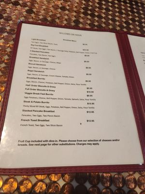 Menu photo 7 Willows on Main West Point, CA