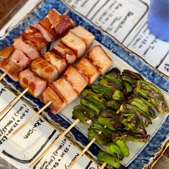 Tori Ton - Smoked Pork Belly and Shishito Peppers - Izakaya Near Me - Honolulu, Hawaii Tori Ton - Smoked Pork Belly and Shishito Peppers - Izakaya Near Me - Honolulu, Hawaii