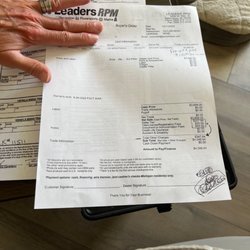 North End Cycle Shop - Invoice from Leaders RPM showing their price with no discounts!