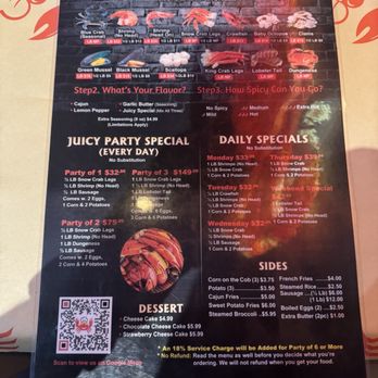 Juicy Seafood & Bar - Menu 2 - Cajun/Creole Near Me - Mesquite, Texas Juicy Seafood & Bar - Menu 2 - Cajun/Creole Near Me - Mesquite, Texas