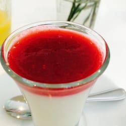 Panacotta de frambuesa