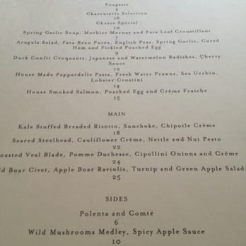 Bouche - Menu for 4/13/13 - French Near Me - San Francisco, California Bouche - Menu for 4/13/13 - French Near Me - San Francisco, California