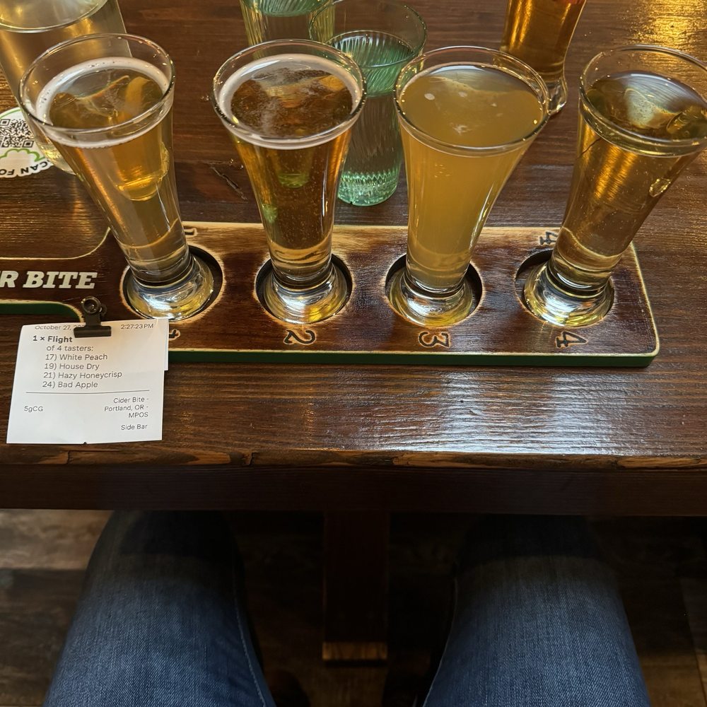 Cider Bite - My cider flight - Bars Near Me - Portland, Oregon