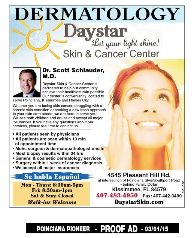 DAYSTAR SKIN & CANCER CENTER Updated September 2024 106 Park Place