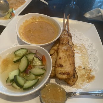 Thai Palace MD - Satay Chicken 5 Pcs - Thai Near Me - Waldorf, Maryland Thai Palace MD - Satay Chicken 5 Pcs - Thai Near Me - Waldorf, Maryland