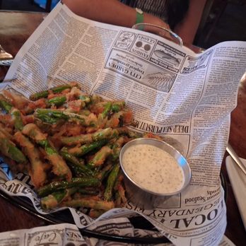 Bistro 7 - Tempura Green bean appetizer with mustard dipping sauce - New American Near Me - Reno, Nevada Bistro 7 - Tempura Green bean appetizer with mustard dipping sauce - New American Near Me - Reno, Nevada