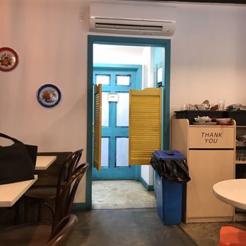 Kopitiam - The bathrooms in the back: entrance next to the trash and bins (Clean after yourself) - Malaysian Near Me - New York, New York Kopitiam - The bathrooms in the back: entrance next to the trash and bins (Clean after yourself) - Malaysian Near Me - New York, New York