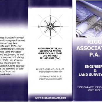Rigg Associates - Company Brochure 01 - Land Surveying Near Me - Glen Rock, New Jersey Rigg Associates - Company Brochure 01 - Land Surveying Near Me - Glen Rock, New Jersey
