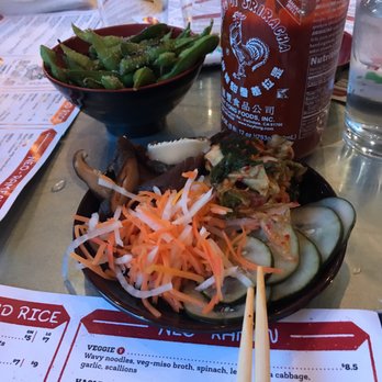 Ramen Bowls - Housemade pickle platter and edamame - Ramen Near Me - Lawrence, Kansas